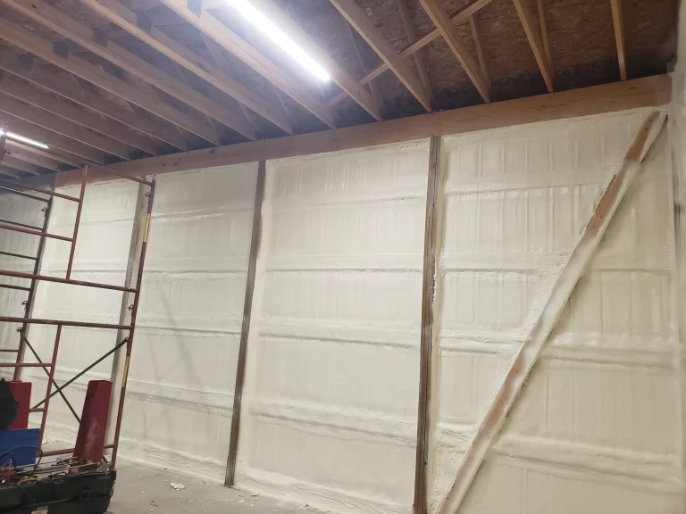 Residential wall insulation setup