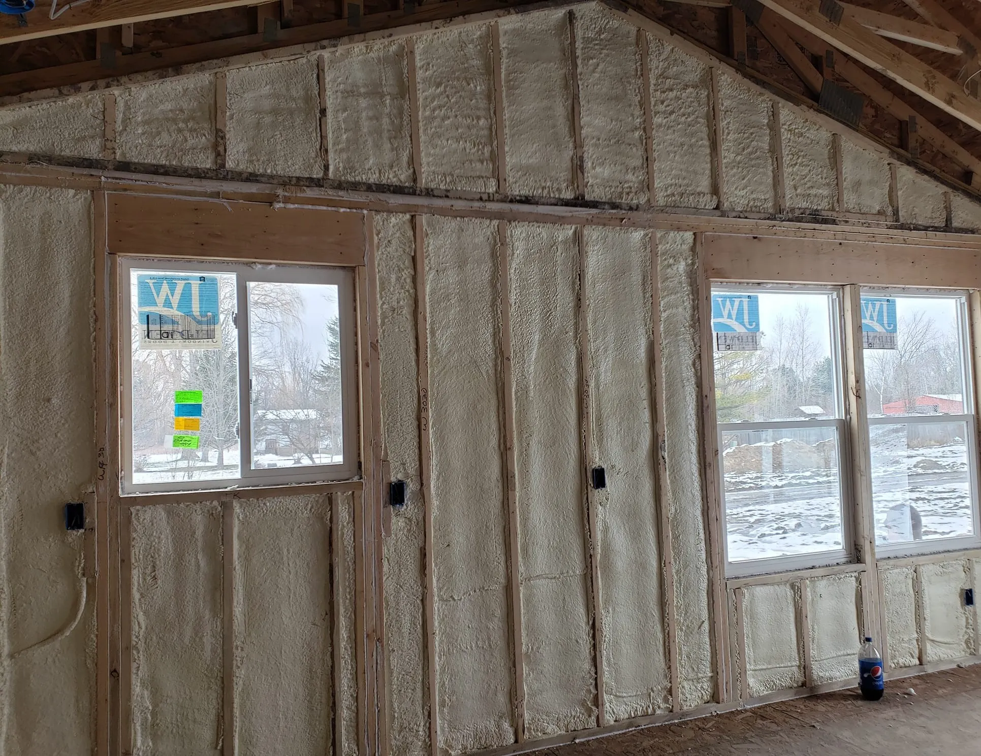 Spray foam insulation
